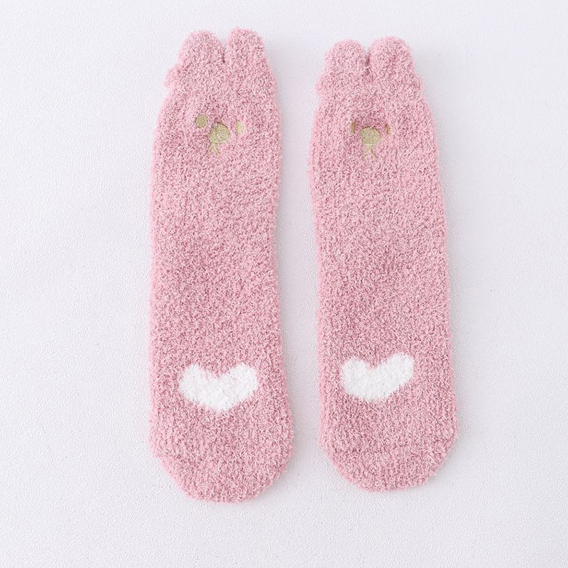 Winter Fuzzy Cartoon Animal Slipper Socks Warm and Thick Mid Tube Warm Socks